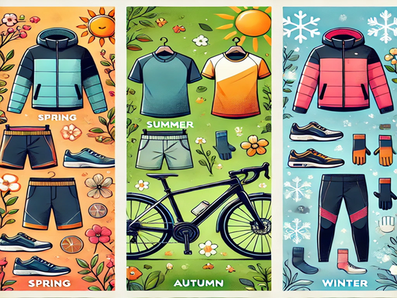 自転車用の快適な服装と季節に合ったコーディネート