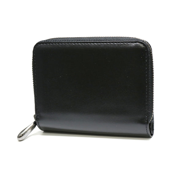 財布二つ折り財布ラウンドファスナーブラック黒牛革本革レザーメンズビジネスMA-AB003-BK