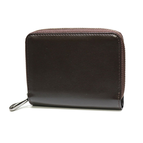 財布二つ折り財布ラウンドファスナーチョコブラウン茶色牛革本革レザーメンズビジネスMA-AB003-CH