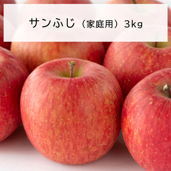 12月中旬以降発送 りんご 長野県飯綱町産 サンふじ 家庭用 3kg